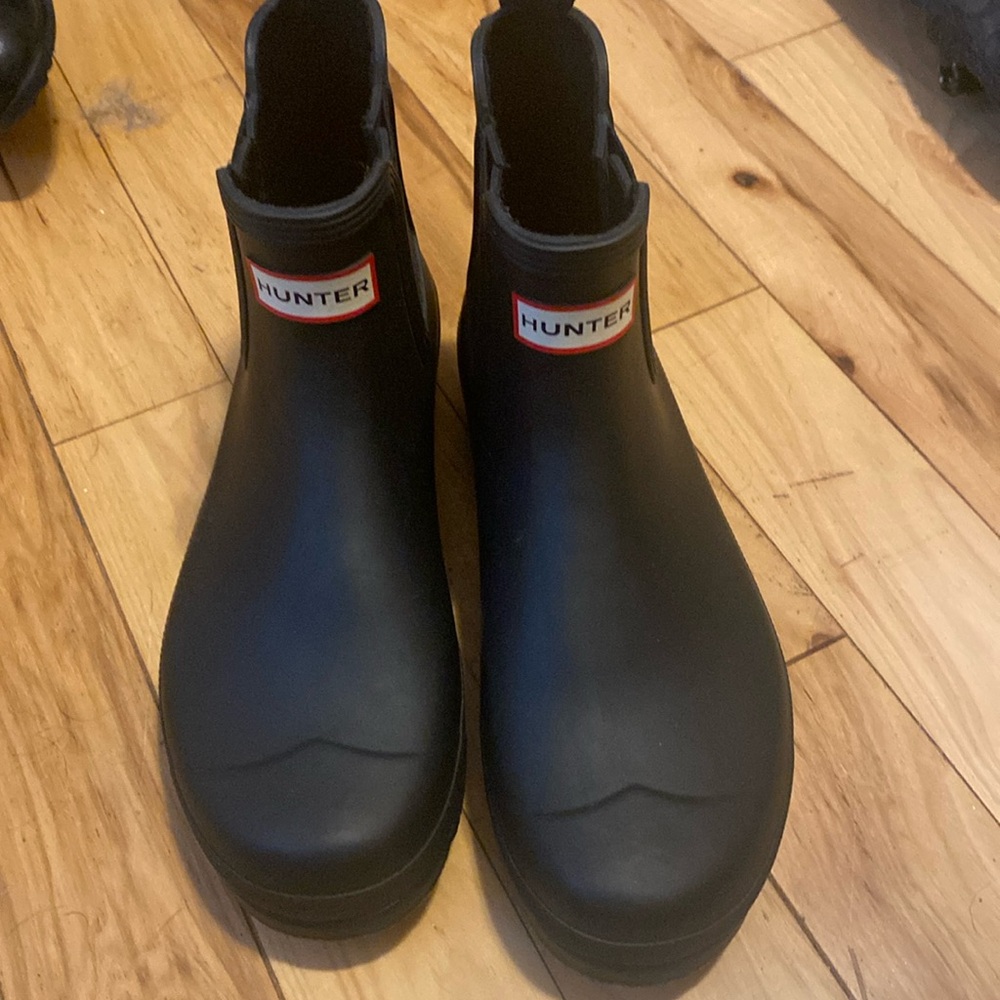 Hunter Black Ankle Rain Boots